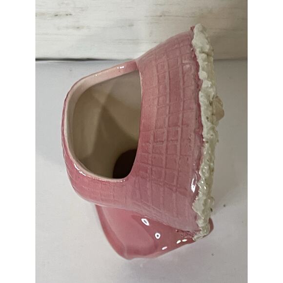 Rare Vintage Pink Bonnet Lady Head Vase | 5" | Women Rare Head Vase |‎ MCM - Picture 5 of 6